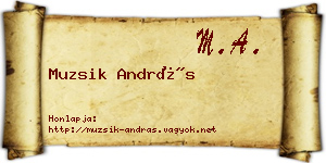 Muzsik András névjegykártya